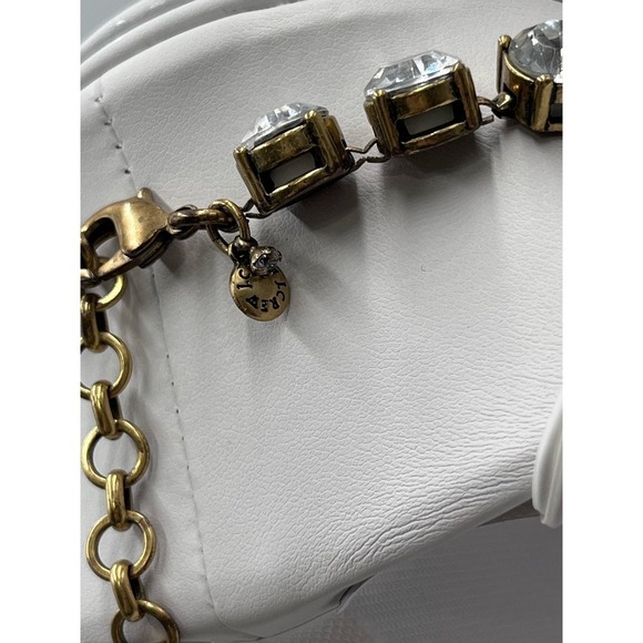 J. Crew‎ Aqua green and Coral orange stones rhinestones Necklace - Picture 7 of 10